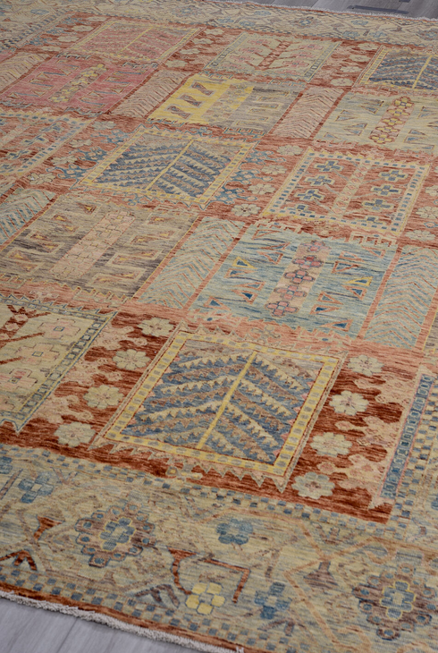 Vintage Afghan Area Rug (9' x 11')